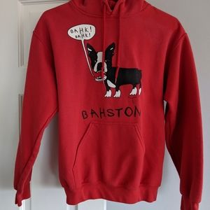 Gilden Boston Art Print Hoodie Size Small